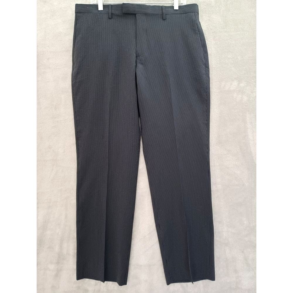 Banana Republic Marozotto Slim Fit Wool Silk Pants Mens 35 x 30 Blue Preppy New